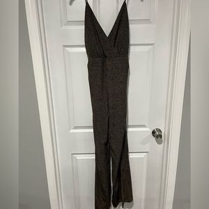 Brown and black pattern jumpsuit